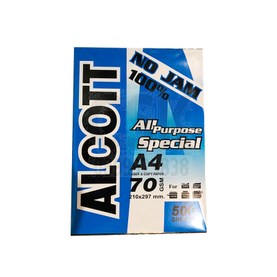 กระดาษ 70g A4 Alcott ฟ้า-ดำ 500p