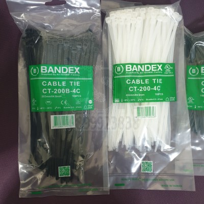 เคเบิ้ลไทร์ BANDEX สีขาว ขนาด 8" แพ็ค 100 เส้น