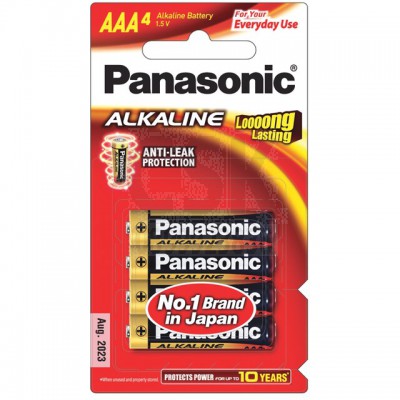 ถ่านอัลคาไลน์ LR03T/4B AAA (แพ็ค 4 ก้อน) Panasonic ลด 7 บาท/แพ็ค เมื่อซื้อมากกว่า 2 แพ็ค