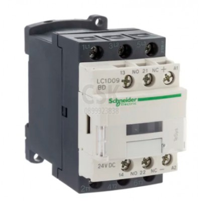 LC1D09BD TeSys D LC1D 3 Pole Contactor - 9 A, 24 V dc Coil, 3NO, 4 kW