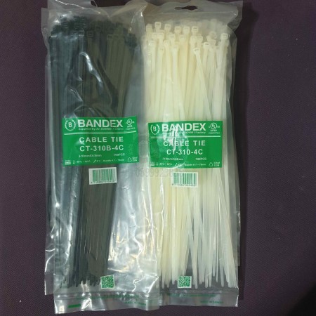 เคเบิ้ลไทร์ BANDEX สีขาว ขนาด 12" แพ็ค 100 เส้น 