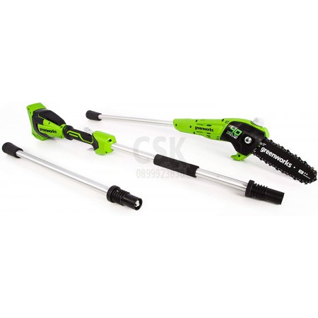 Greenworks PS40B00 เลื่อยตัดกิ่งไม้สูงไร้สาย 40V 8 นิ้วพร้อมเครื่องมือ
