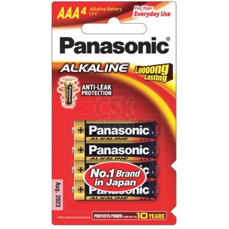 ถ่านอัลคาไลน์ LR03T/4B AAA (แพ็ค 4 ก้อน) Panasonic ลด 7 บาท/แพ็ค เมื่อซื้อมากกว่า 2 แพ็ค