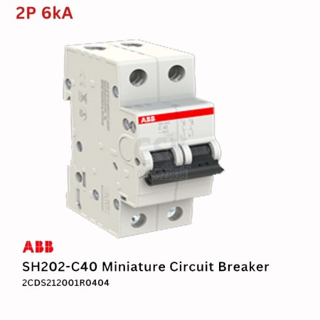 ABB SH202-C40 เซอร์กิตเบรกเกอร์ 40 Amp 2P 6KA