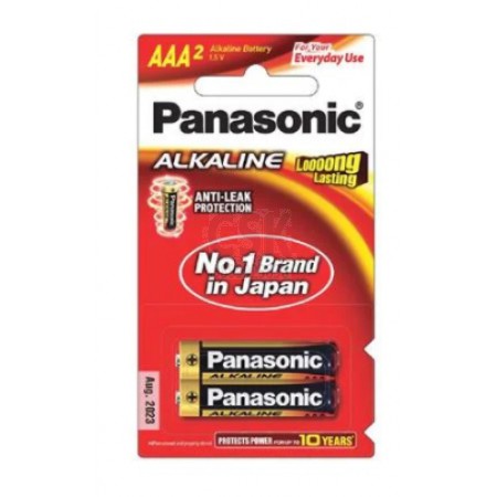 ถ่านอัลคาไลน์ AAA (แพ็ค2ก้อน) Panasonic LR03T/2B