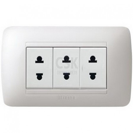 เต้ารับ เดี่ยว 2ขา กลมแบน SAE2125S3B B-TICINO