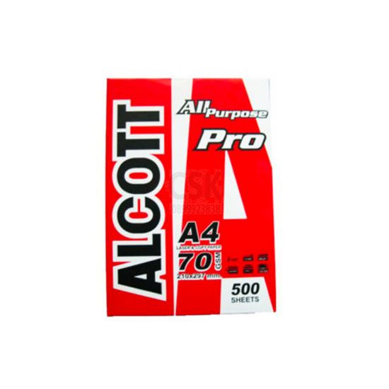 กระดาษ 70g A4 Alcott แดง 500p