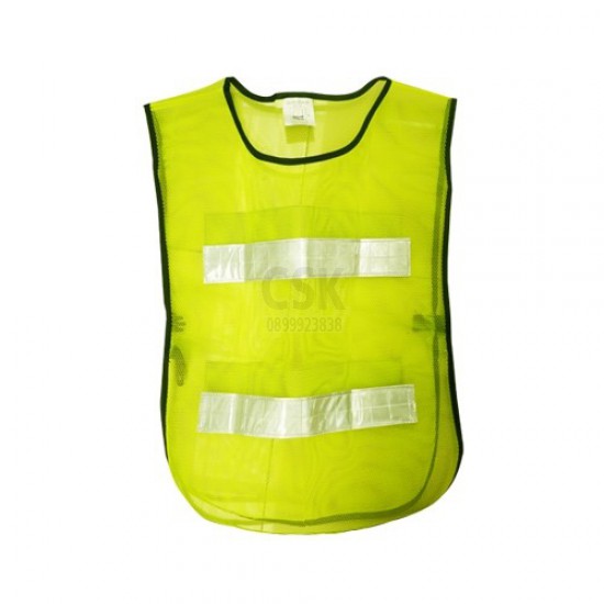 เสื้อจราจร สะท้อนแสง 2แถบ สีเขียว