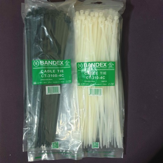 เคเบิ้ลไทร์ BANDEX สีดำ ขนาด 12" แพ็ค 100 เส้น 