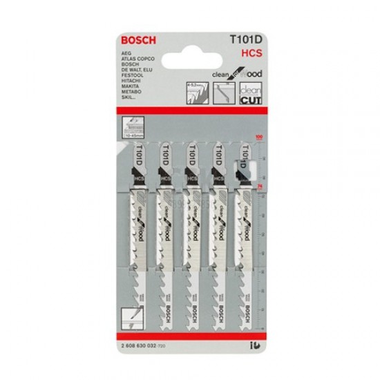ใบเลื่อยจิ๊กซอ T101D BOSCH (5ใบ)