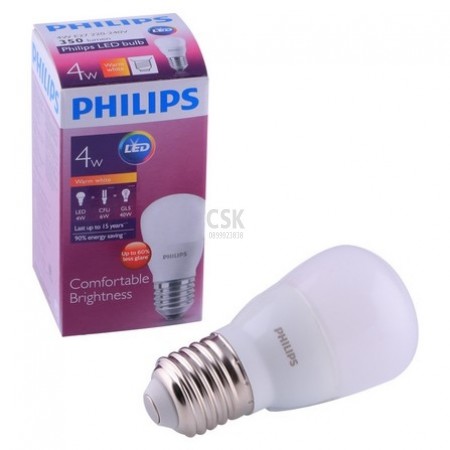 หลอด LED Bulb 4-40W WARMWHITE E27 PHILIPS