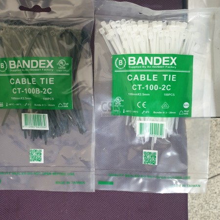 เคเบิ้ลไทร์ BANDEX สีดำ ขนาด 4" แพ็ค 100 เส้น