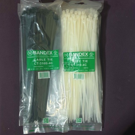 เคเบิ้ลไทร์ BANDEX สีขาว ขนาด 12" แพ็ค 100 เส้น 
