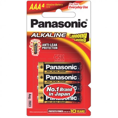 ถ่านอัลคาไลน์ LR03T/4B AAA (แพ็ค 4 ก้อน) Panasonic ลด 7 บาท/แพ็ค เมื่อซื้อมากกว่า 2 แพ็ค
