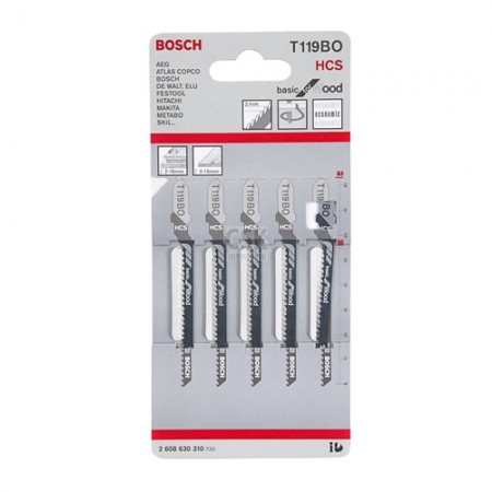 ใบเลื่อยจิ๊กซอ T119BO BOSCH (5ใบ)