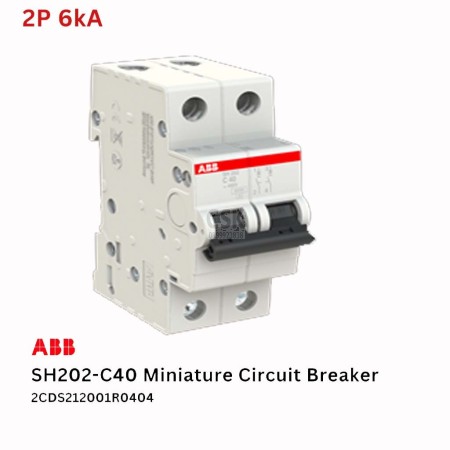 ABB SH202-C40 เซอร์กิตเบรกเกอร์ 40 Amp 2P 6KA