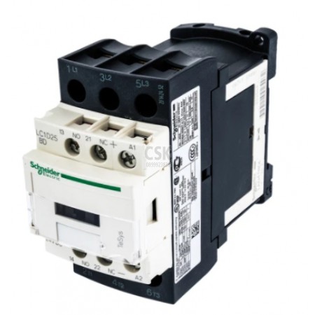 LC1D25BD TeSys LC1 3 Pole Contactor, 25 A, 11 kW, 24 V dc Coil
