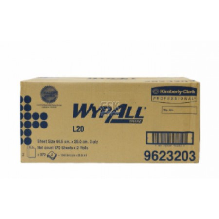 กระดาษเช็ดอุตสาหกรรม WYPALL* L20 Perforated Jumbo Roll Wipers