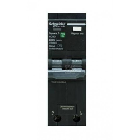 เบรกเกอร์ RCBO SCHNEIDER QO120C06RCBO30 20 แอมป์