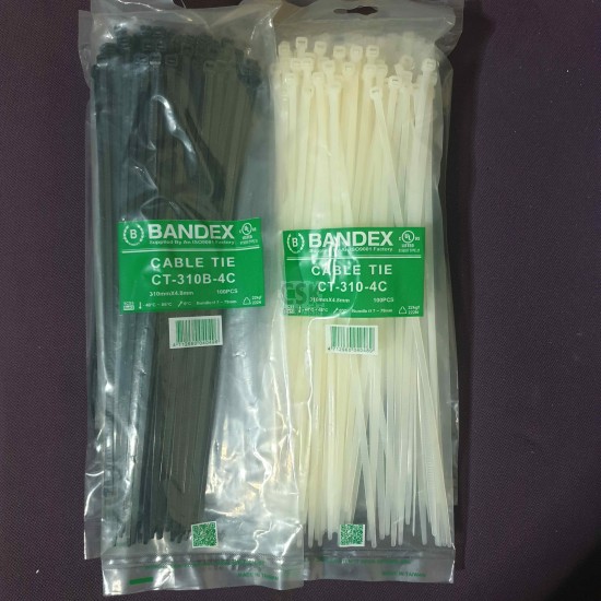 เคเบิ้ลไทร์ BANDEX สีดำ ขนาด 12" แพ็ค 100 เส้น 