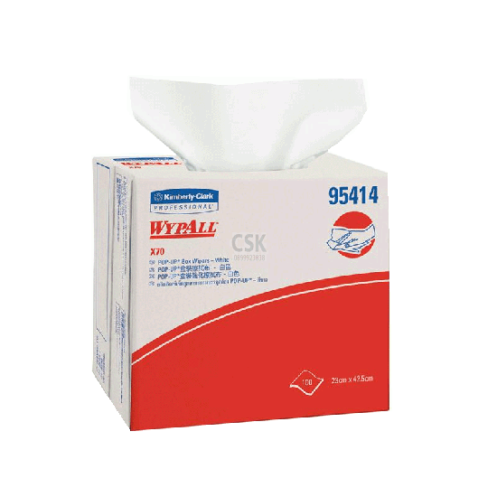 กระดาษเช็ดอุตสาหกรรมสีขาว ไวป์ออล X70 95414