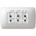 เต้ารับ เดี่ยว 2ขา กลมแบน SAE2125S3B B-TICINO